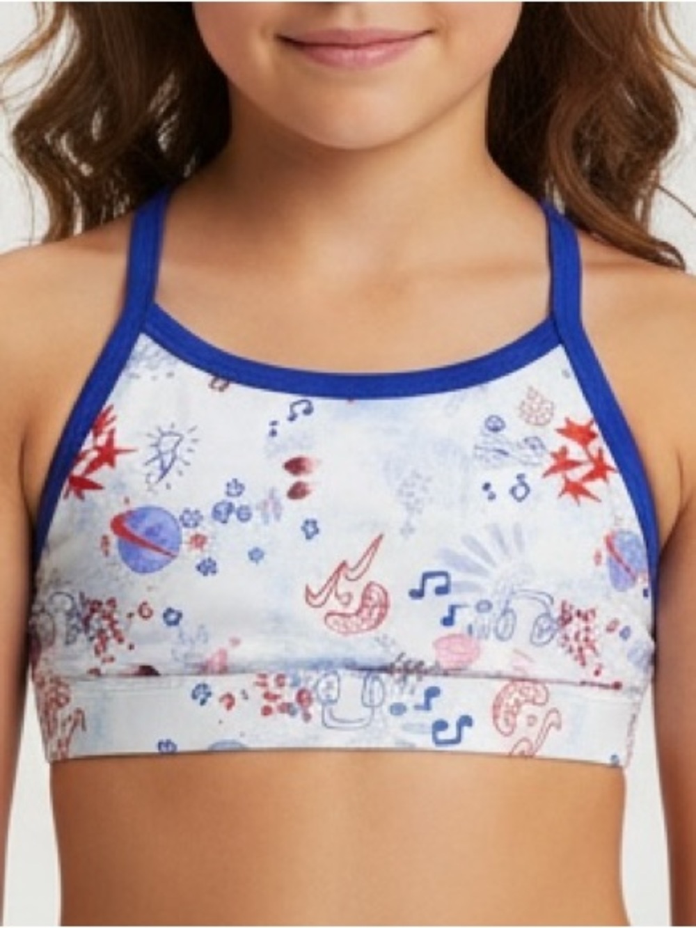 Nike Dri-Fit Youth Indy Icon Clash Sports Bra Size Large
